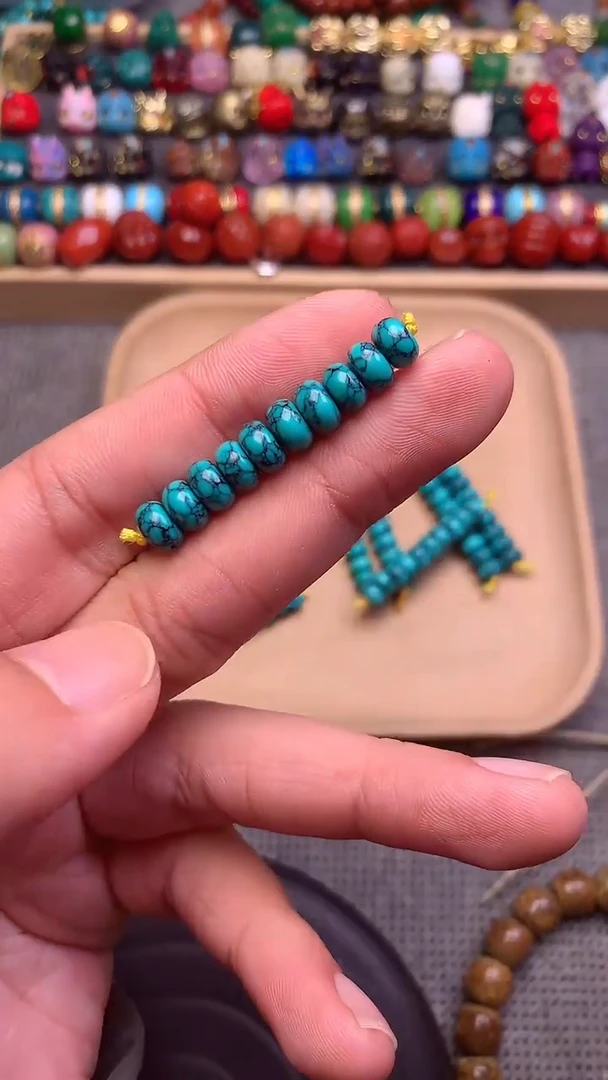 颈饰琉璃算盘卡6mm 10片发