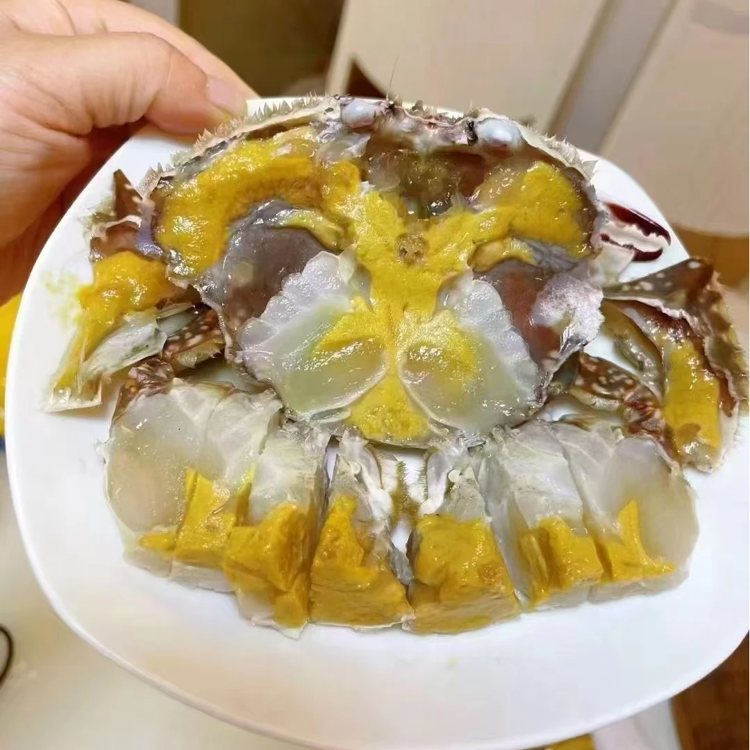 【蟹王白膏】舟山巨无霸白膏呛蟹 7两左右/只 咸蟹 生吃不可蒸煮