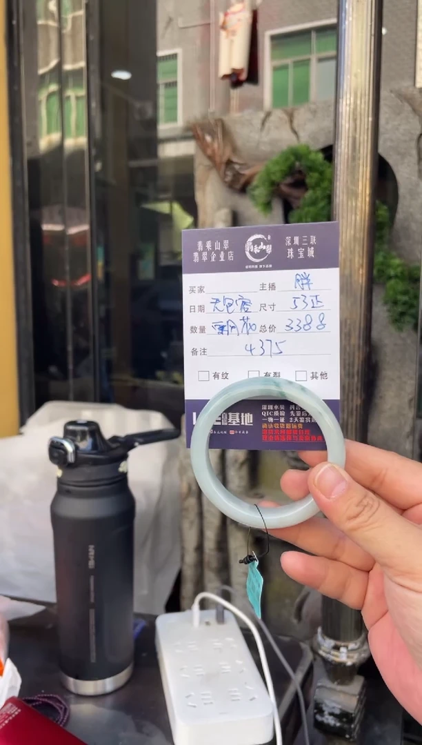 未镶嵌手镯翡翠W 53正圈 4375