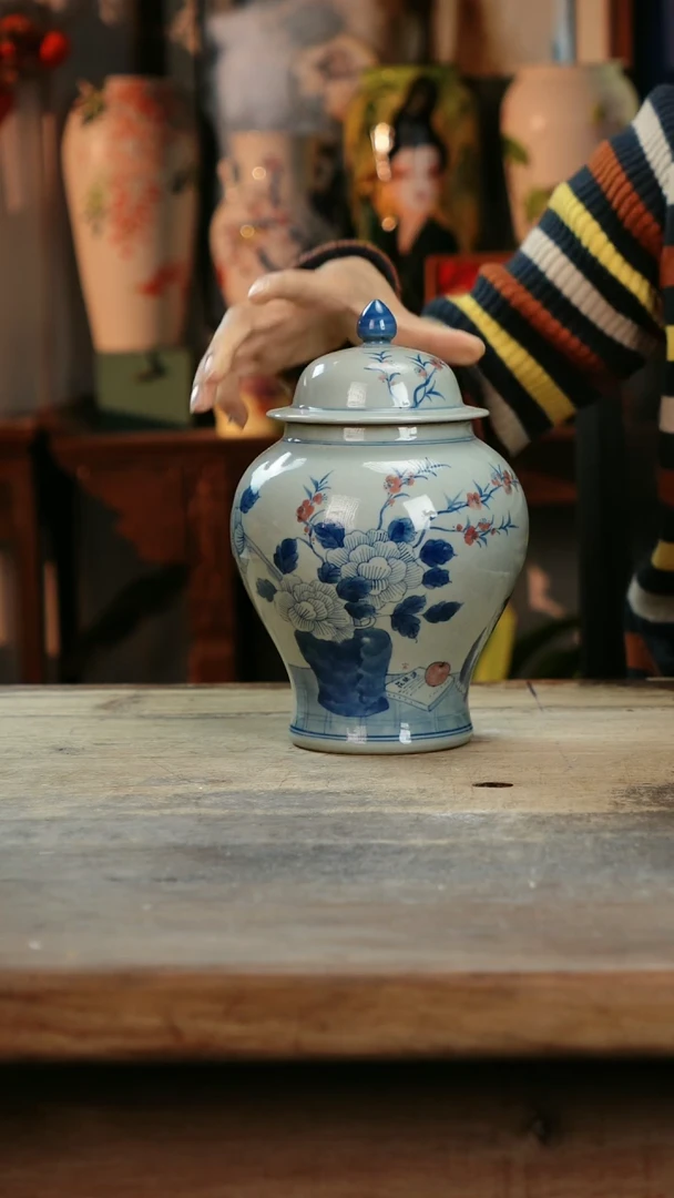 【闪购商品】瓷片景德镇纯手工釉下彩精品花瓶