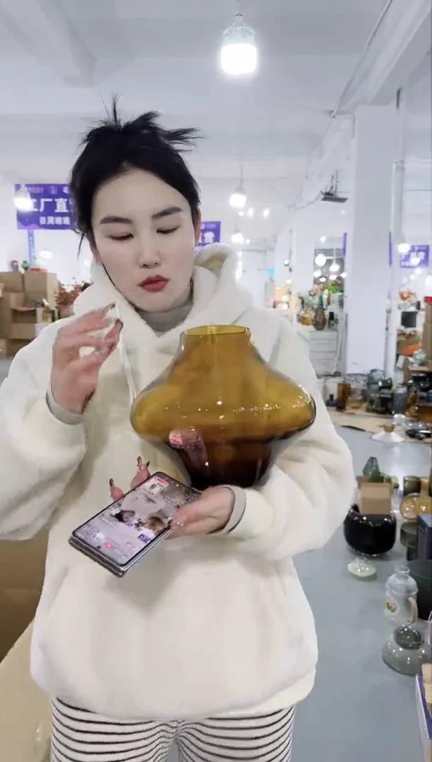 【闪购商品】无铅玻璃UU外贸花瓶微瑕-5PD0