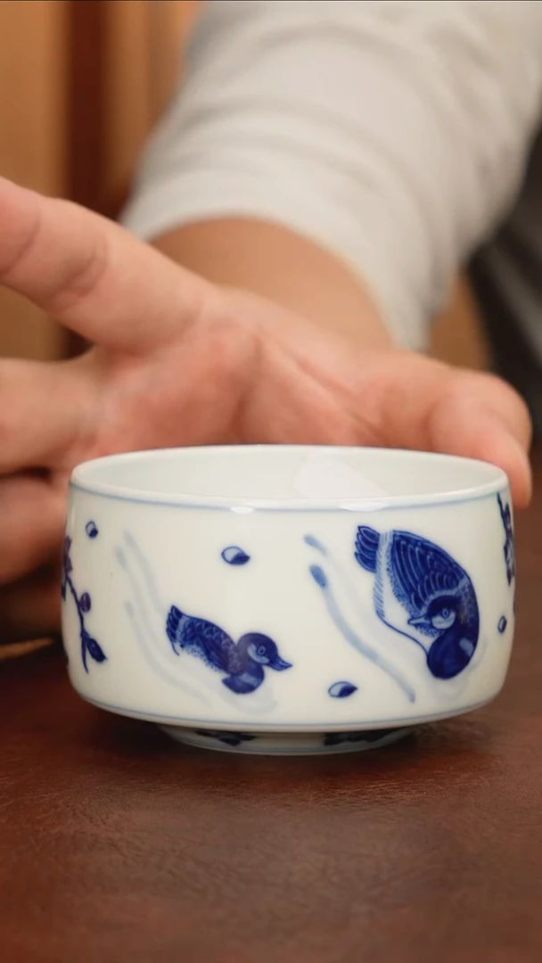 景德镇瓷器，青花瓷手绘茶具~