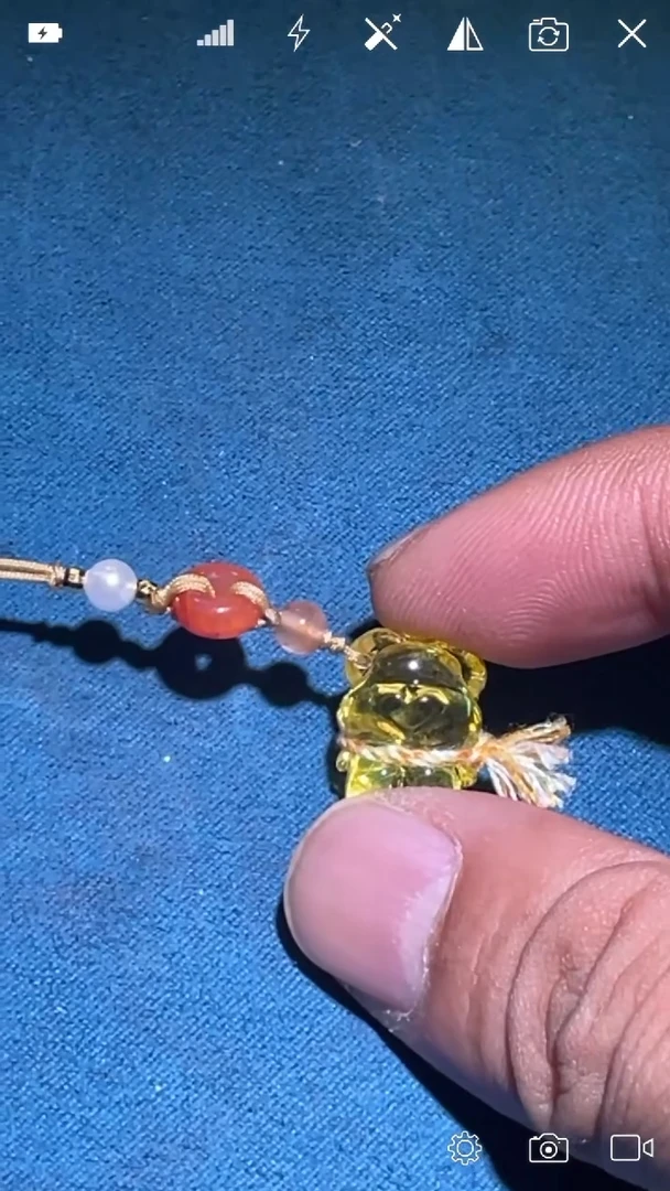 定制琥珀WR 小熊手机坠