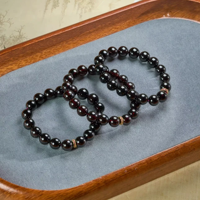 刘思懿专场天然石榴石手串@多样性发一@XRZB020