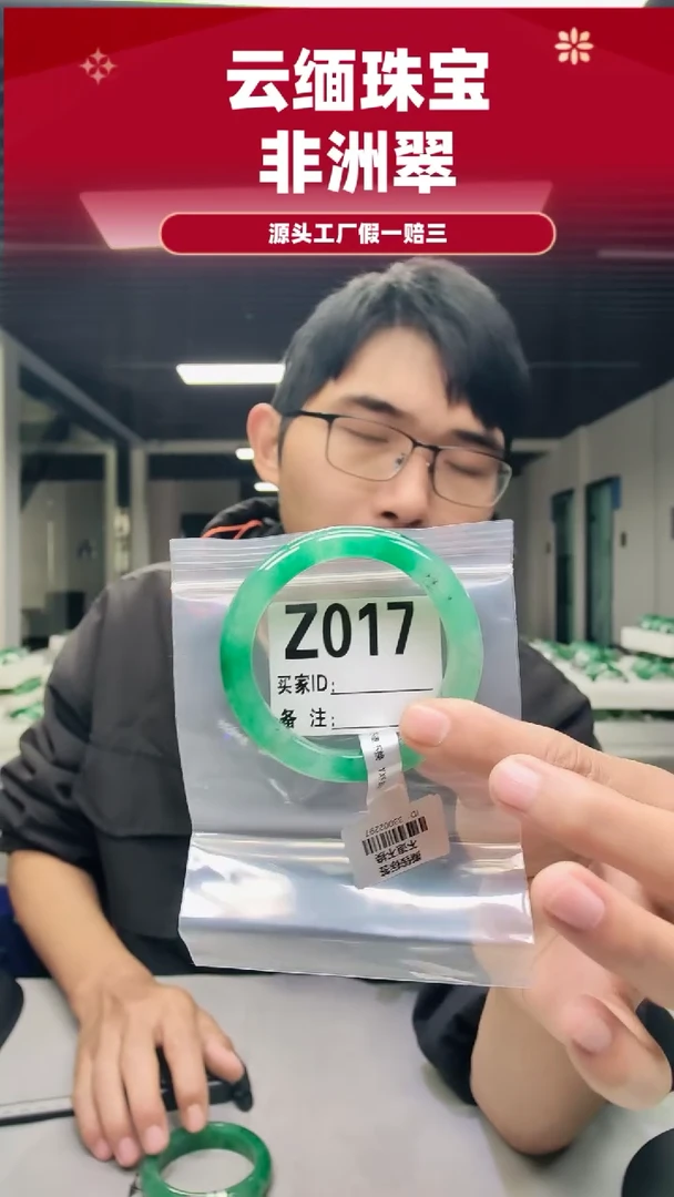 未镶嵌手镯石英质玉（非洲翠）55圈口Z017