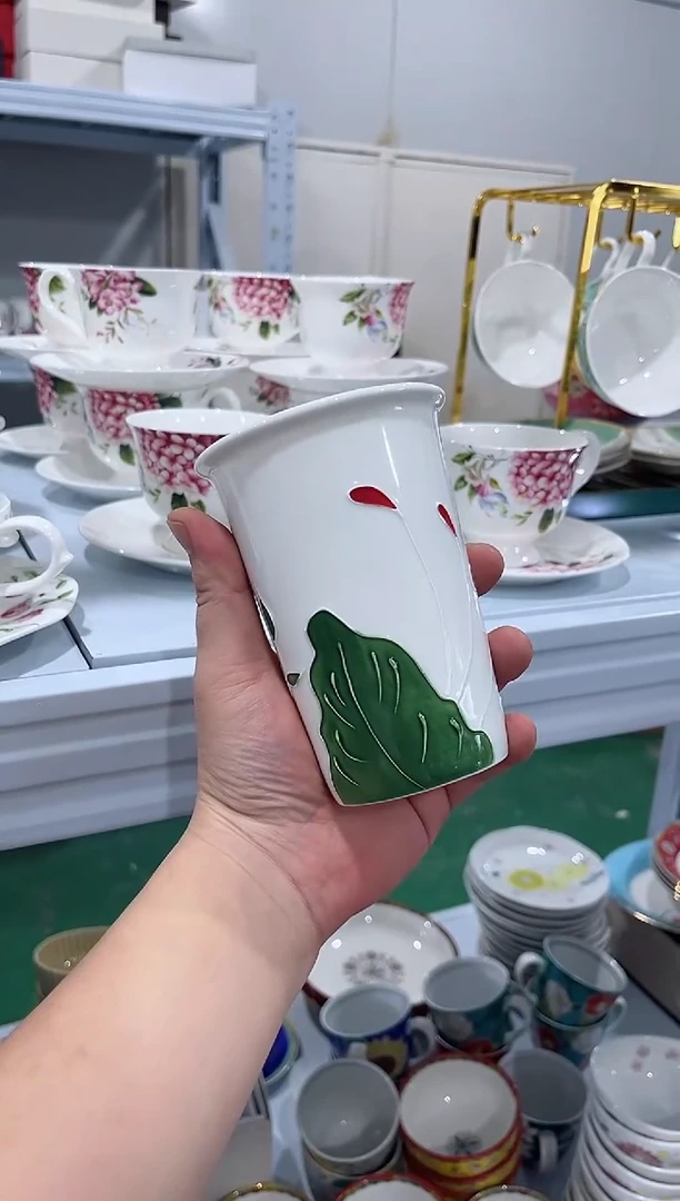 瓷片日用陶瓷（简装）可乐杯一个