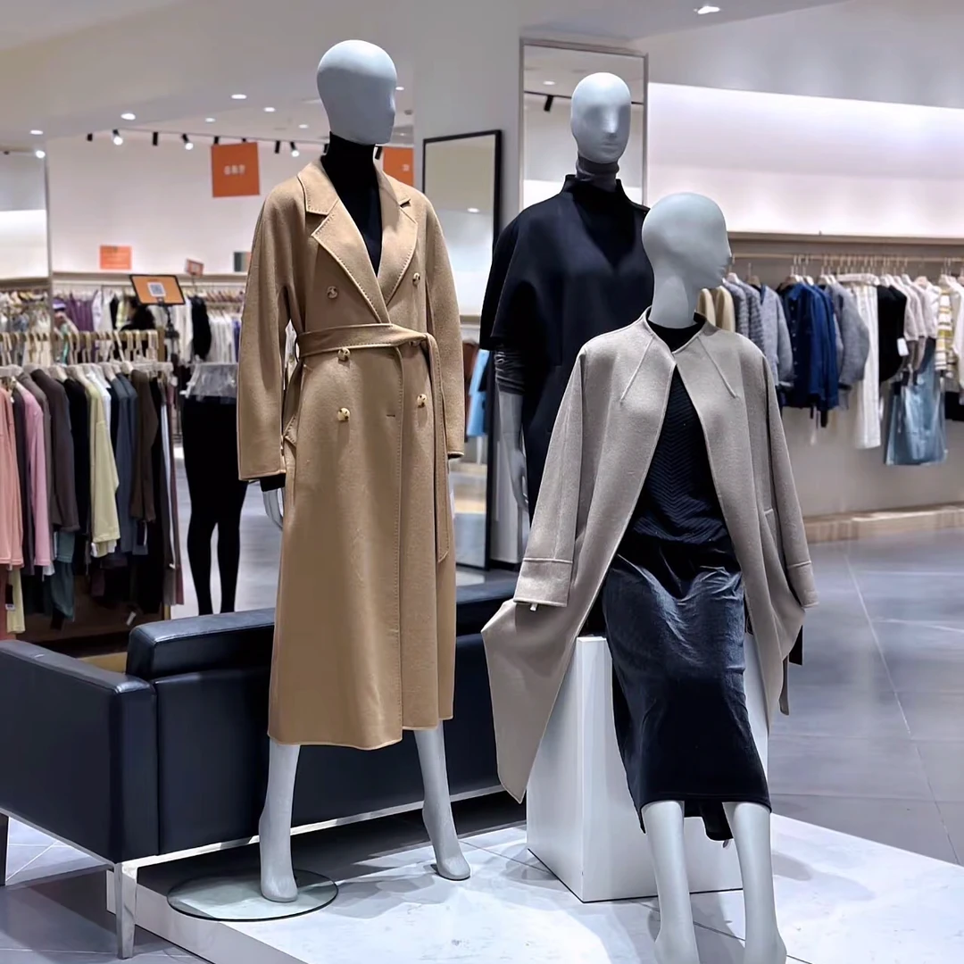 【珍选】欧洲站大牌定制款双面羊绒大衣