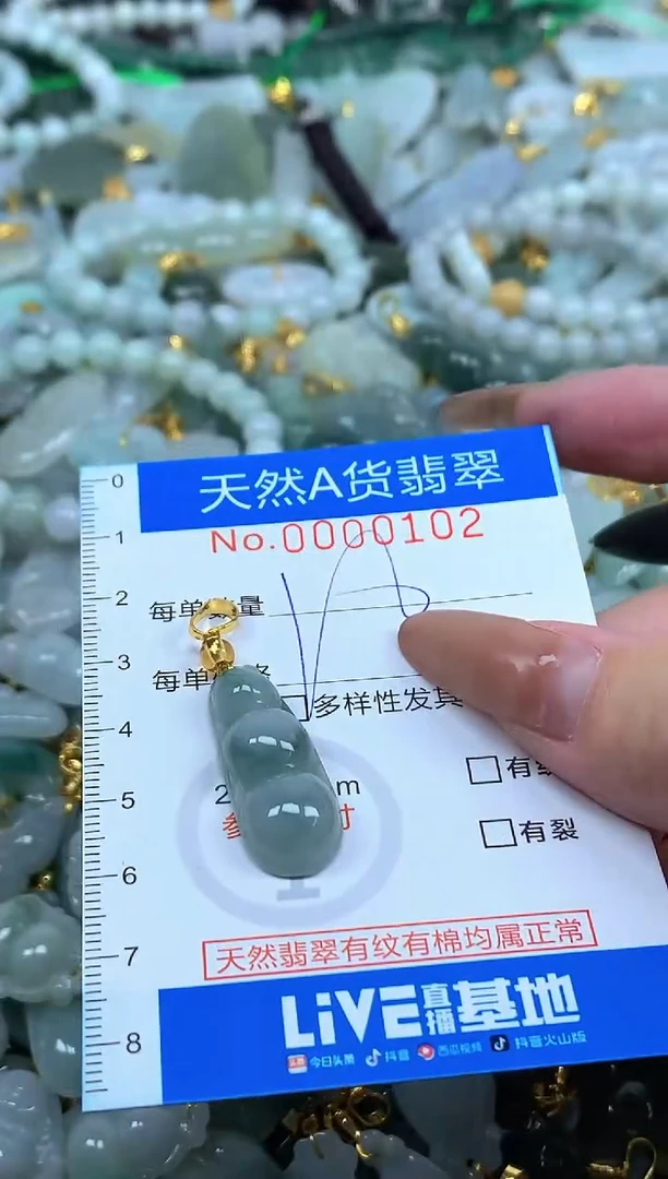 颈饰未镶嵌翡翠净货挂件-0102