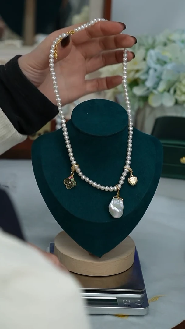 【闪购商品】淡水珍珠项链合金项链