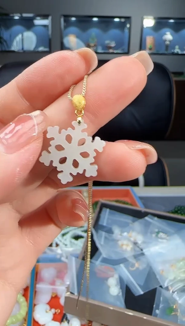 吊坠(不含链)银S925镶嵌和田玉1