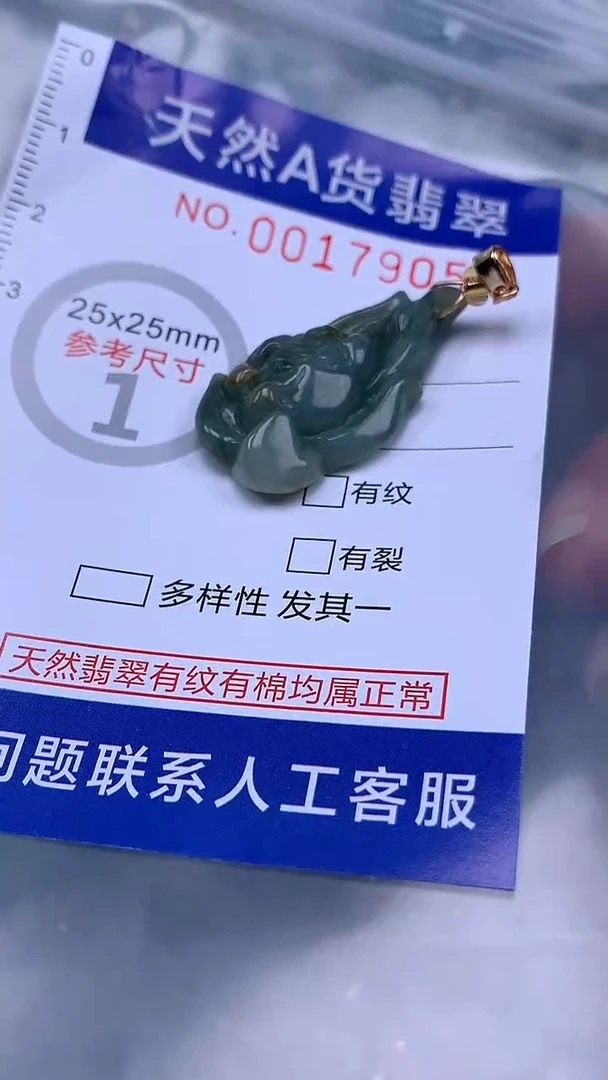 翡翠未镶嵌吊坠(不含链)1