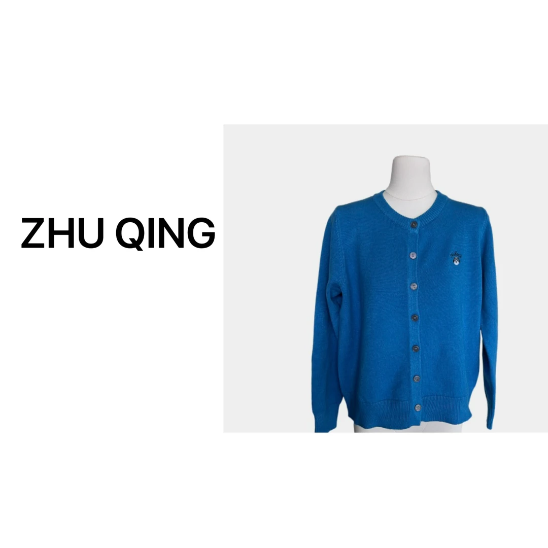 【ZHU QING 】   针织开通刺绣开衫