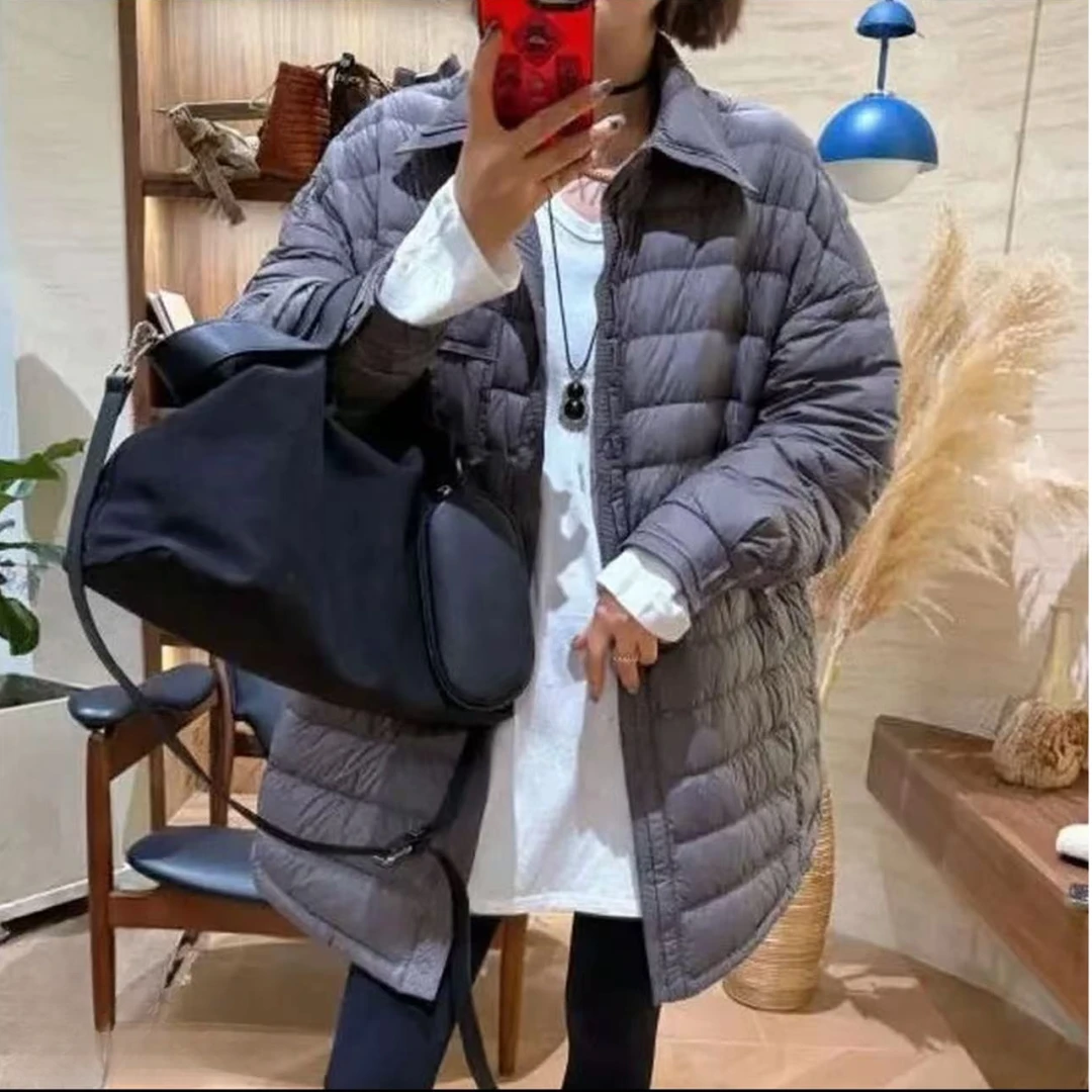 大码韩系设计感长袖宽松棉服外套女2025秋冬新款甜美显瘦棉衣