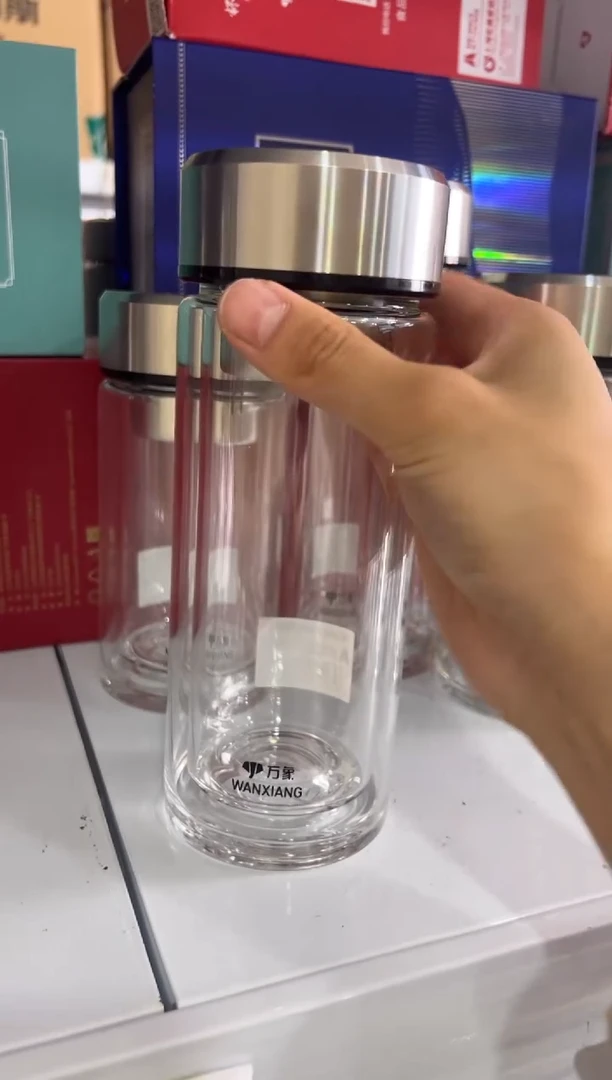 【闪购商品】万象双层340ml高硼硅茶杯