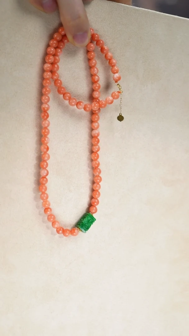 檀香木天然珊珊项链