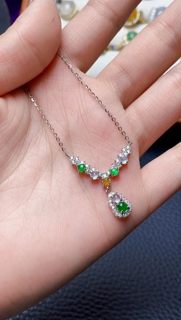 银S925镶嵌戒指翡翠6740