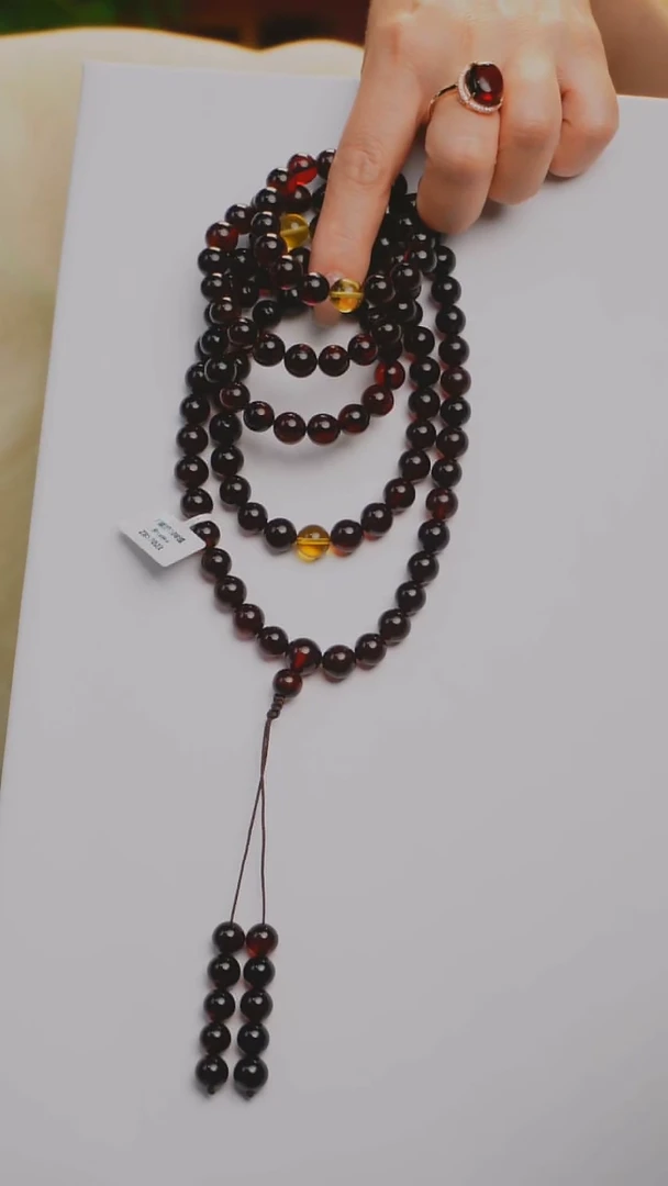 【闪购商品】琥珀颈饰未镶嵌血翳珀108珠