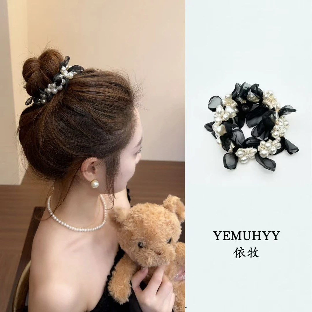 YEMUHYY / 依牧 浪漫遐想 法式烧花串珠工艺网纱发圈精美手链B26