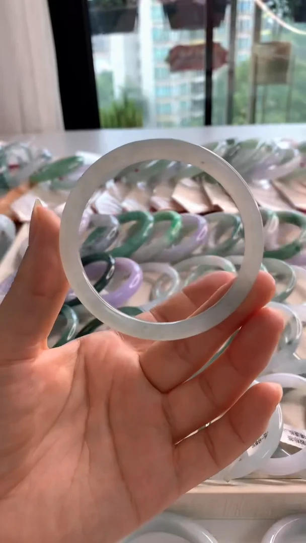 未镶嵌手镯翡翠57冰圆条