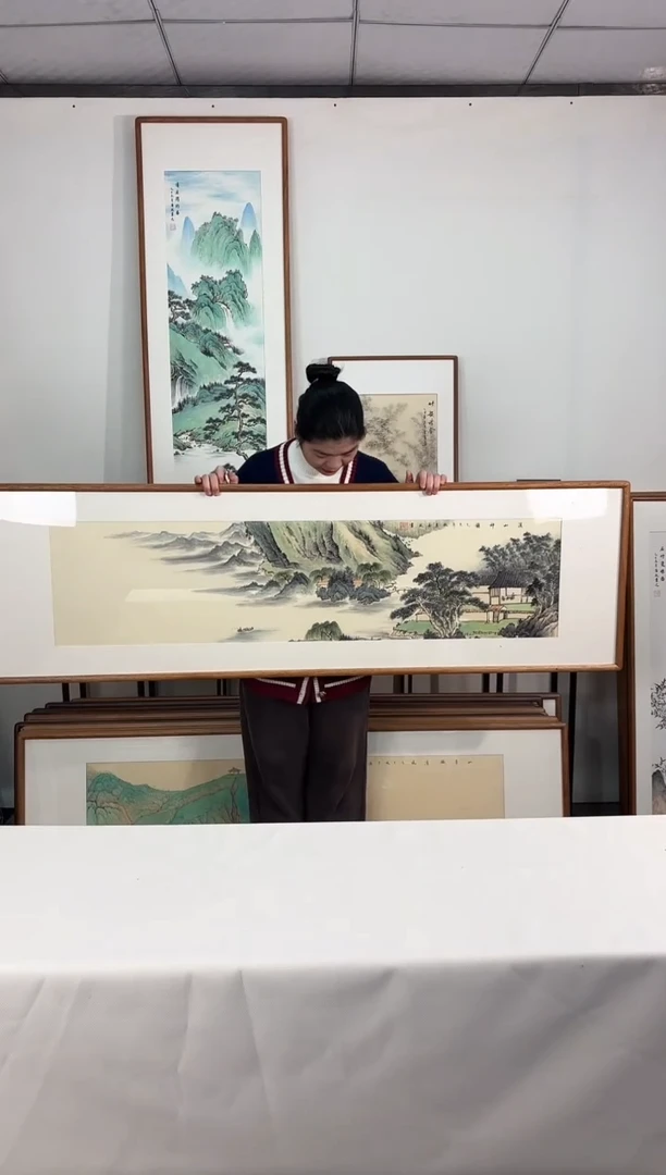 国画手绘*溪山神韵*52*172cm
