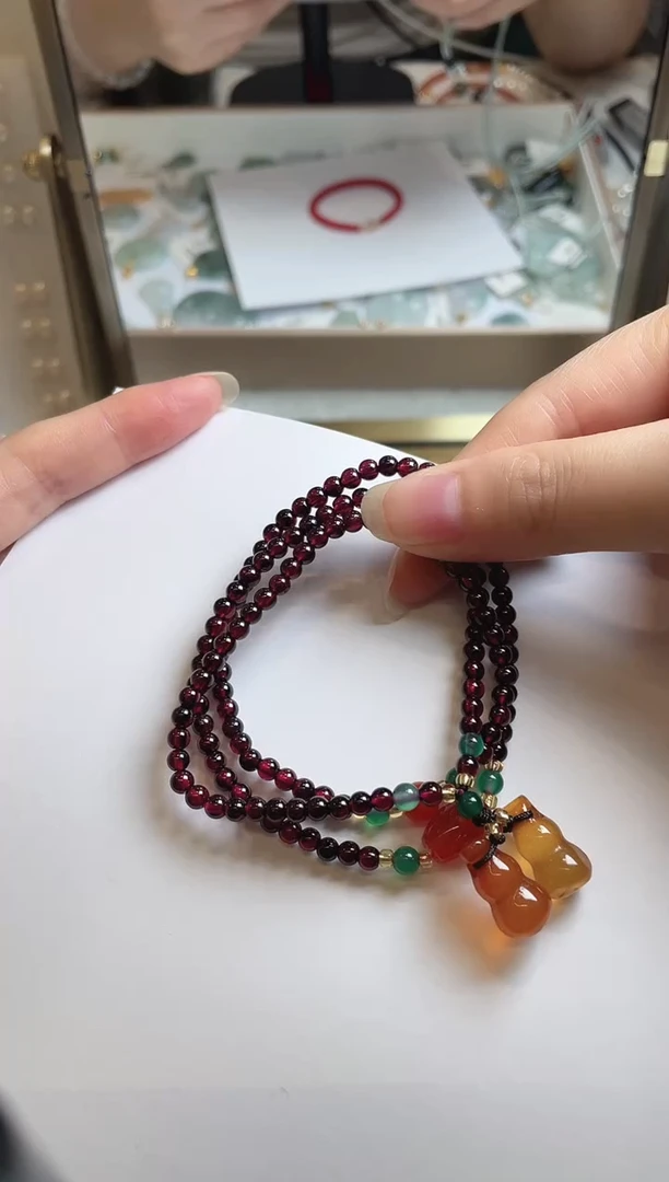 手链未镶嵌石榴石mq手串