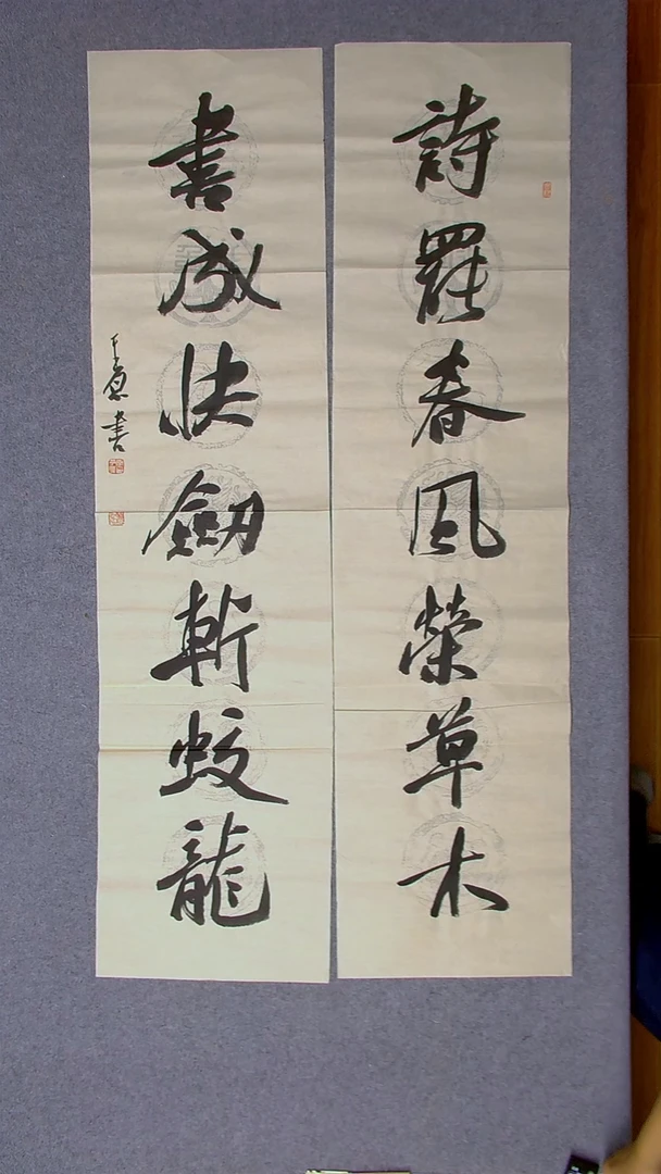 书法李平原河南新乡138*34*2对联八平尺
