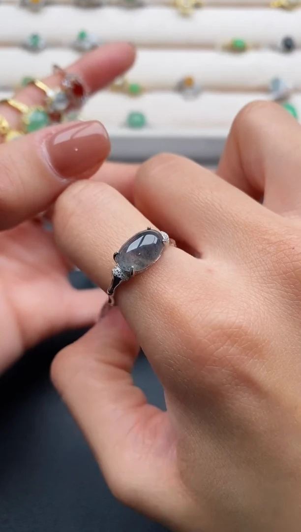 银S925镶嵌戒指翡翠9999999+2