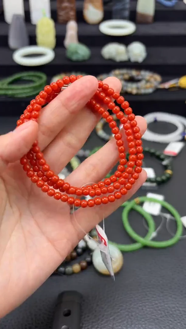 未镶嵌车挂玛瑙/玉髓老型108