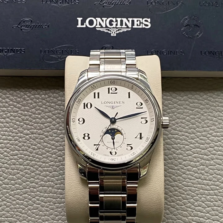99新 Longines/浪琴 月相系列  全套男表42mm 自动机械男款名表