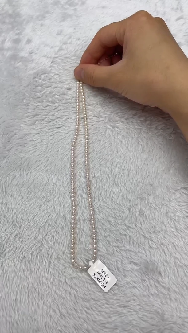 海水珍珠银S925镶嵌项链AK4-4.5mm