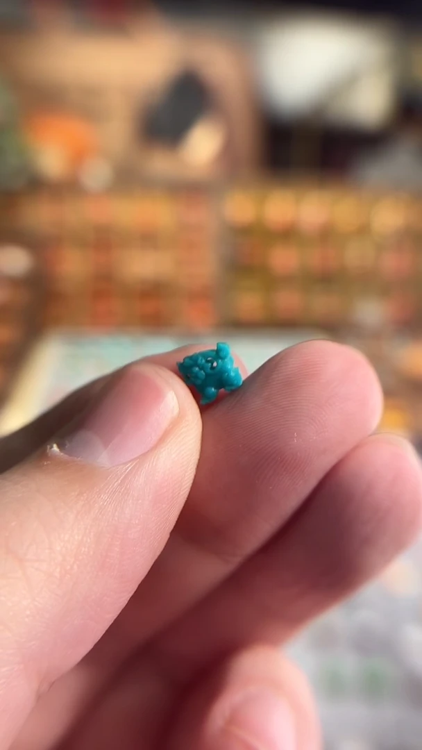 未镶嵌绿松石吊坠(不含链)松石侧挂（7.5*6.7*3.4mm）