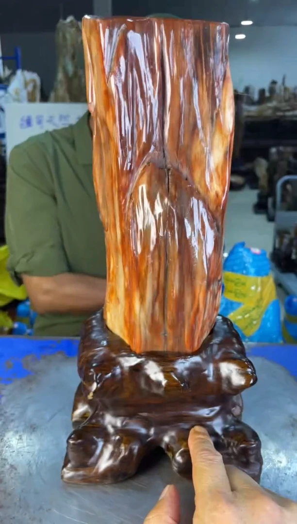 未镶嵌摆件硅化玉25