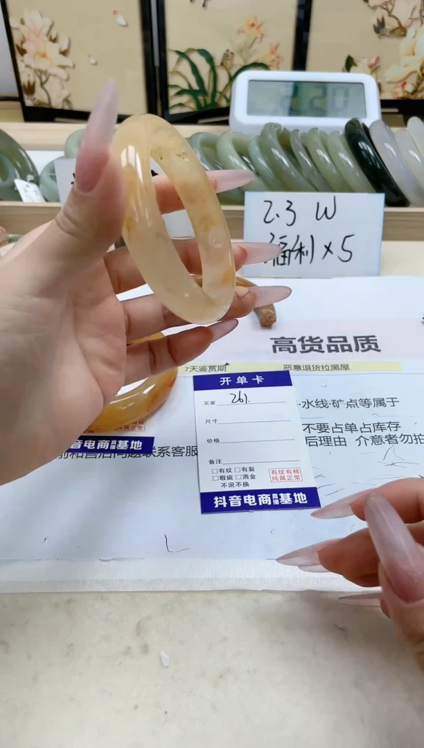 【闪购商品】石英质玉手镯未镶嵌261/58