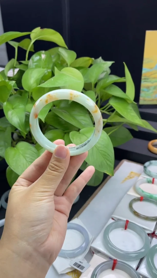 未镶嵌手镯翡翠24#天然A货翡翠手镯56-57圈口