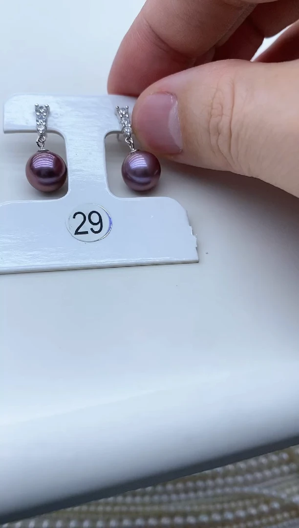 【闪购商品】淡水珍珠耳饰银S925镶嵌10-11mm