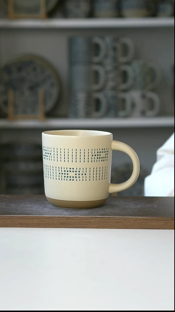 陶出美PD几何牧歌马克杯420ml@4-2@微瑕