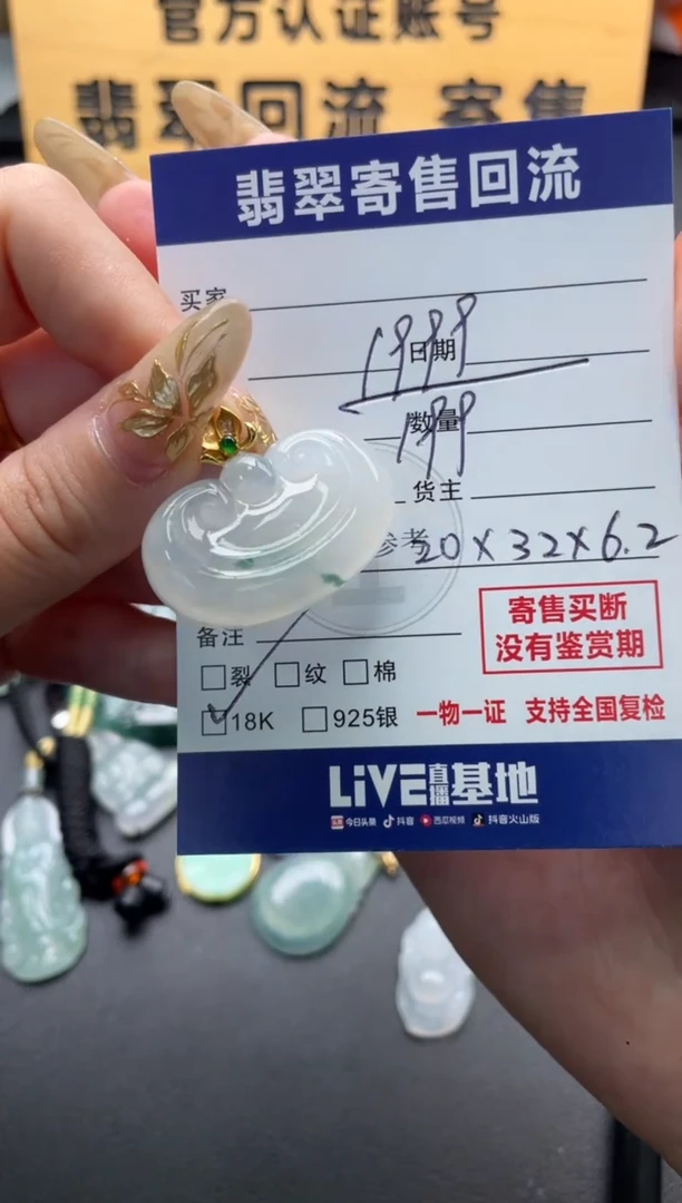 颈饰18K金镶嵌翡翠10147851