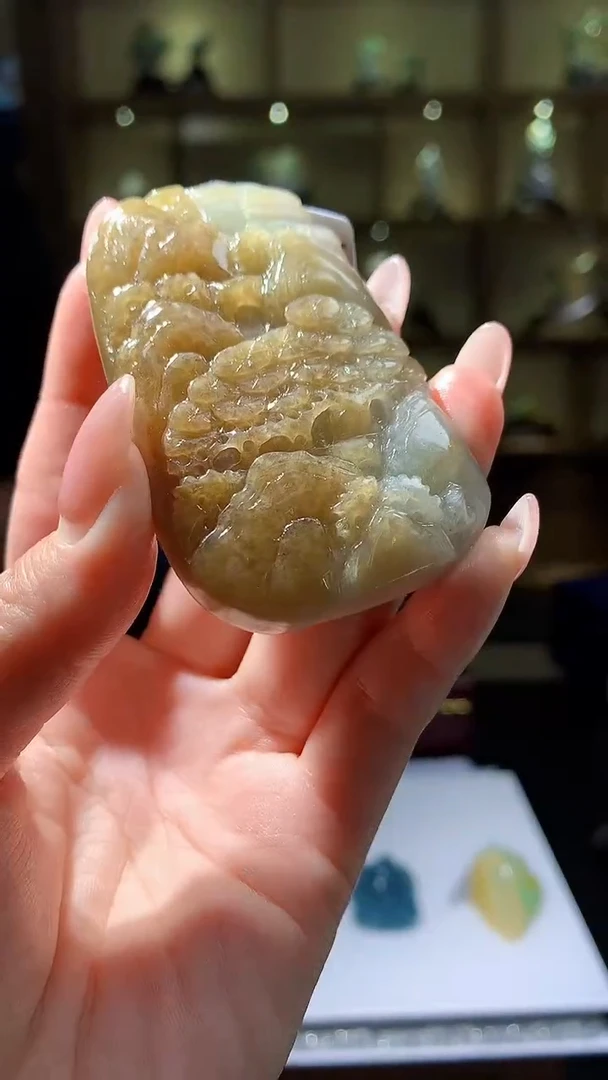 【闪购商品】定制翡翠未镶嵌8054jj-毛货挂件15