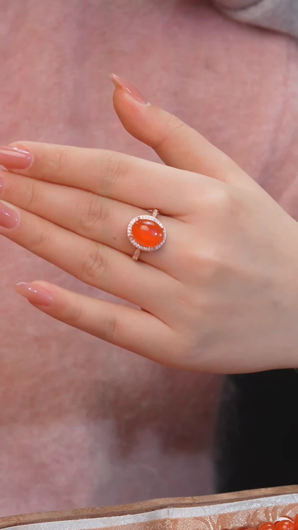 【闪购商品】南红玛瑙戒指未镶嵌多样性发@@W9423
