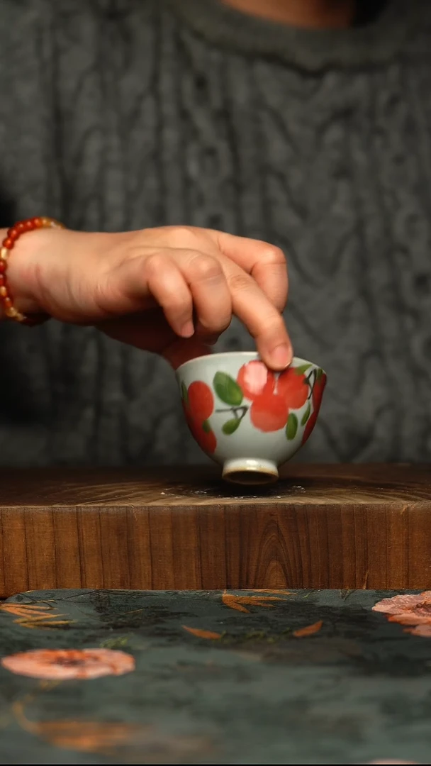 杯釉下彩手工手绘同款陶器