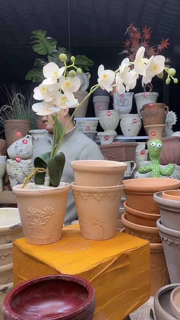 【闪购商品】缸3个13*13（红白）巴洛克香草橄榄无托