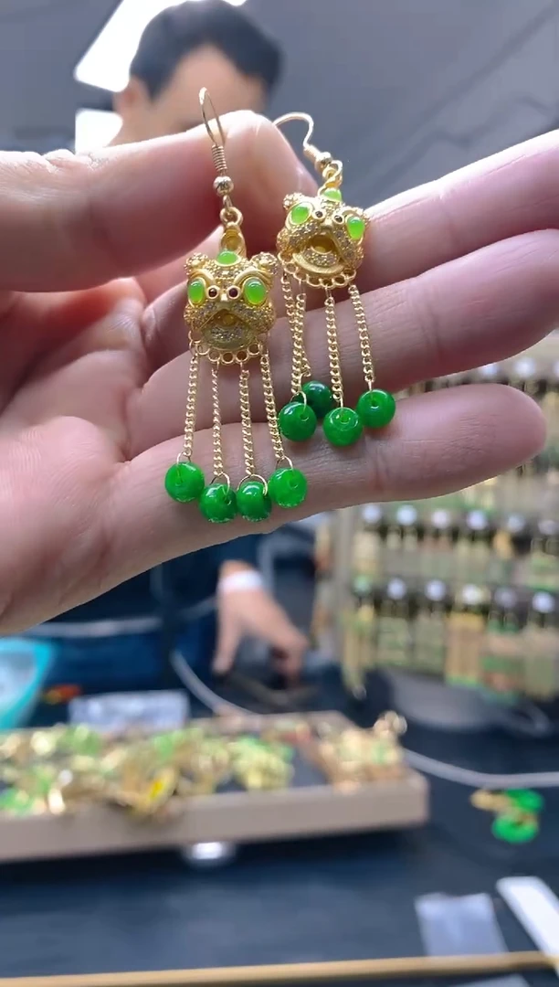 【闪购商品】翡翠耳饰合金249翡翠耳钩