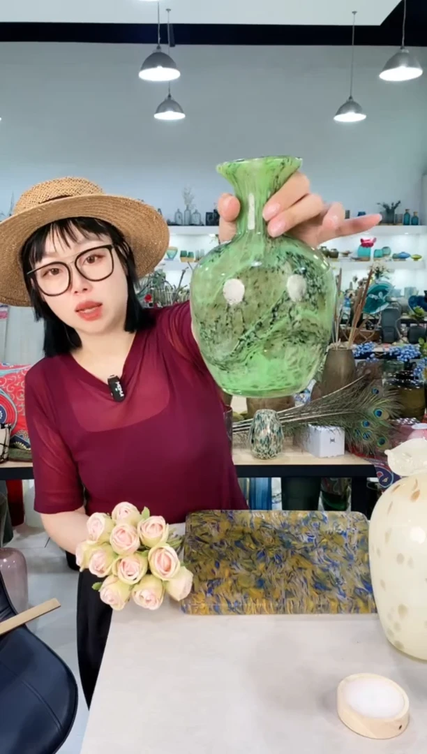 慕忆家手作琉璃花瓶23*3