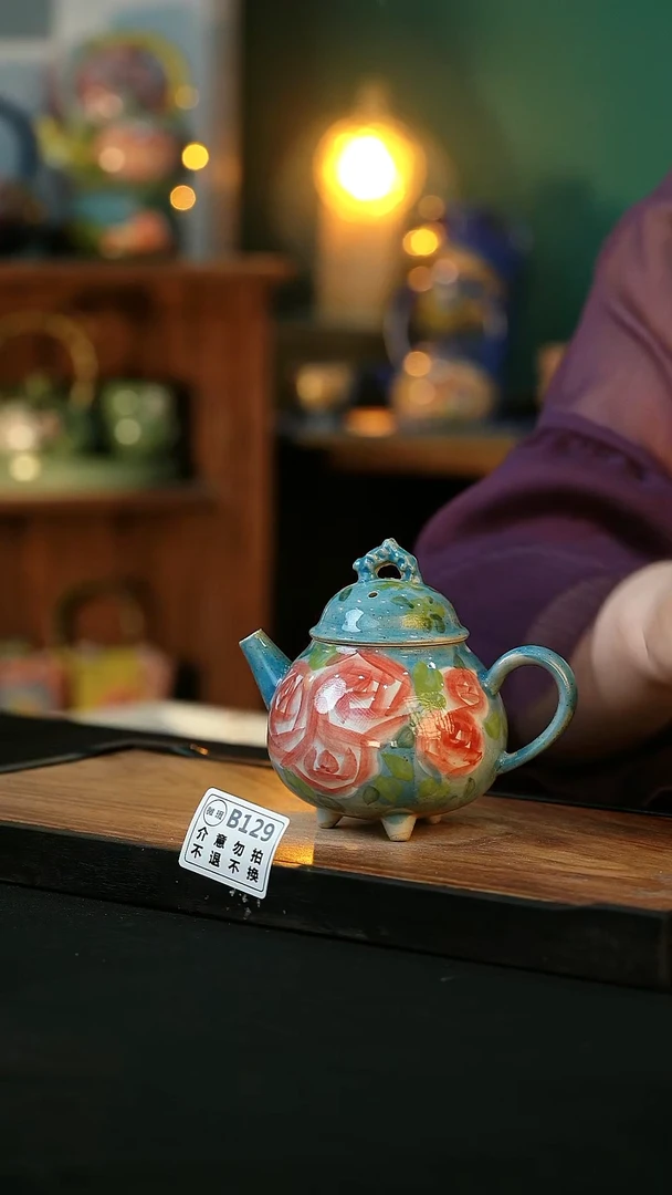杯手绘心瓷微瑕介意勿拍