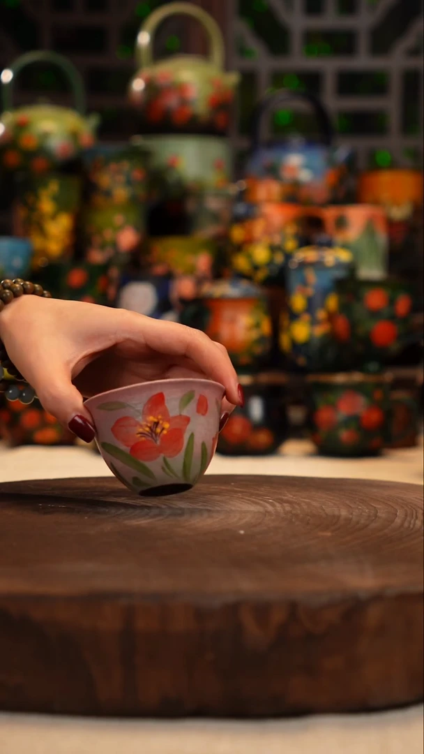 油画 釉下彩  杯子