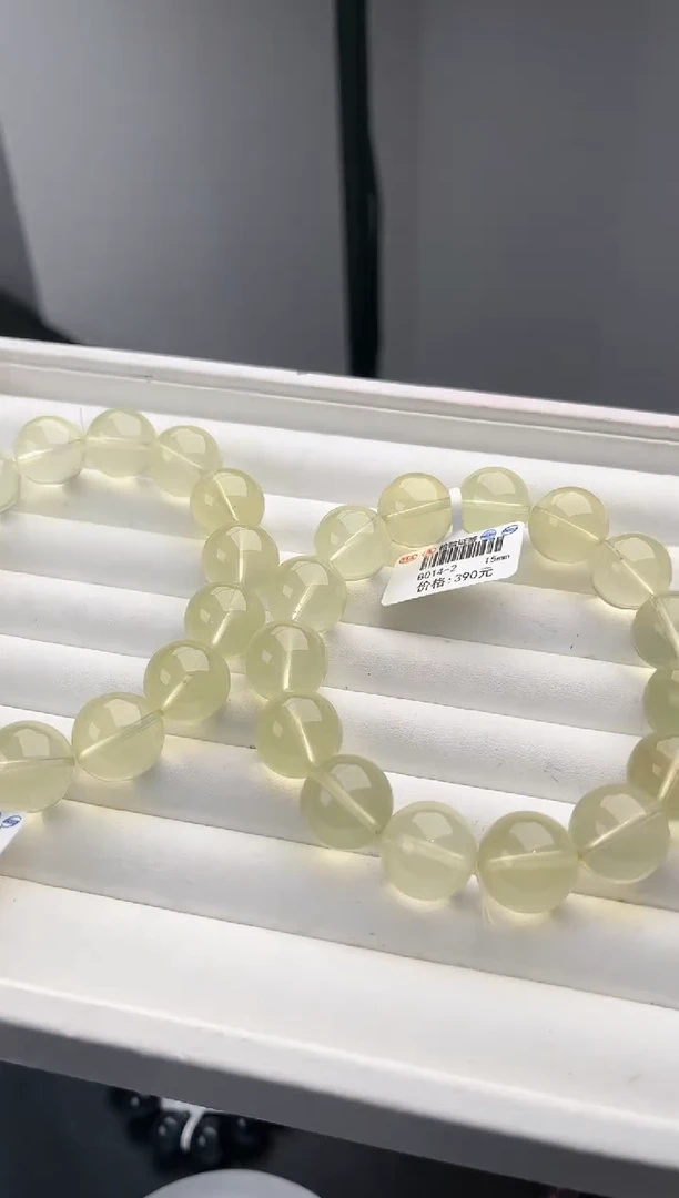 【闪购商品】水晶手链未镶嵌多样性发一黄泡泡15mm