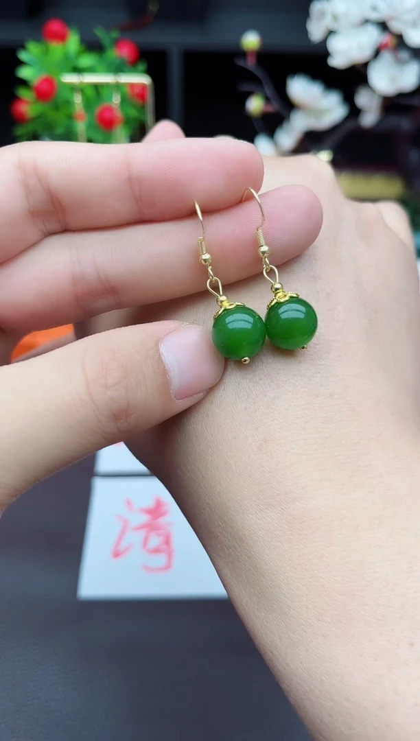 玛瑙/玉髓耳饰银S925镶嵌438000