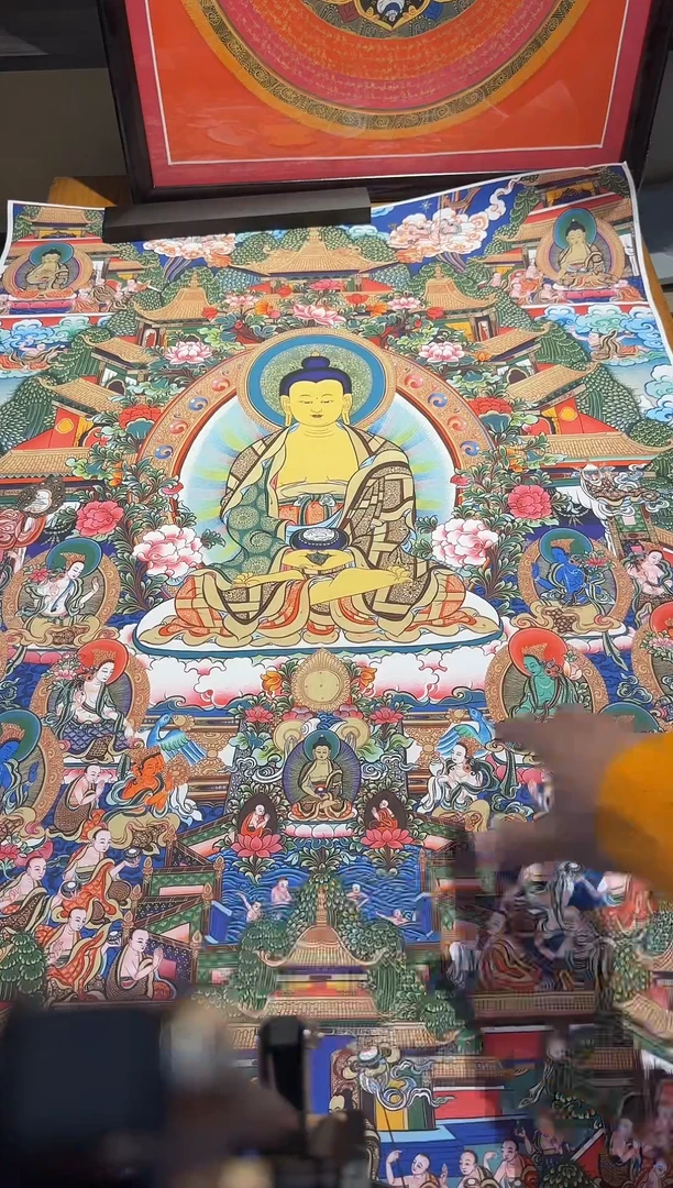 装裱画莲花生大士