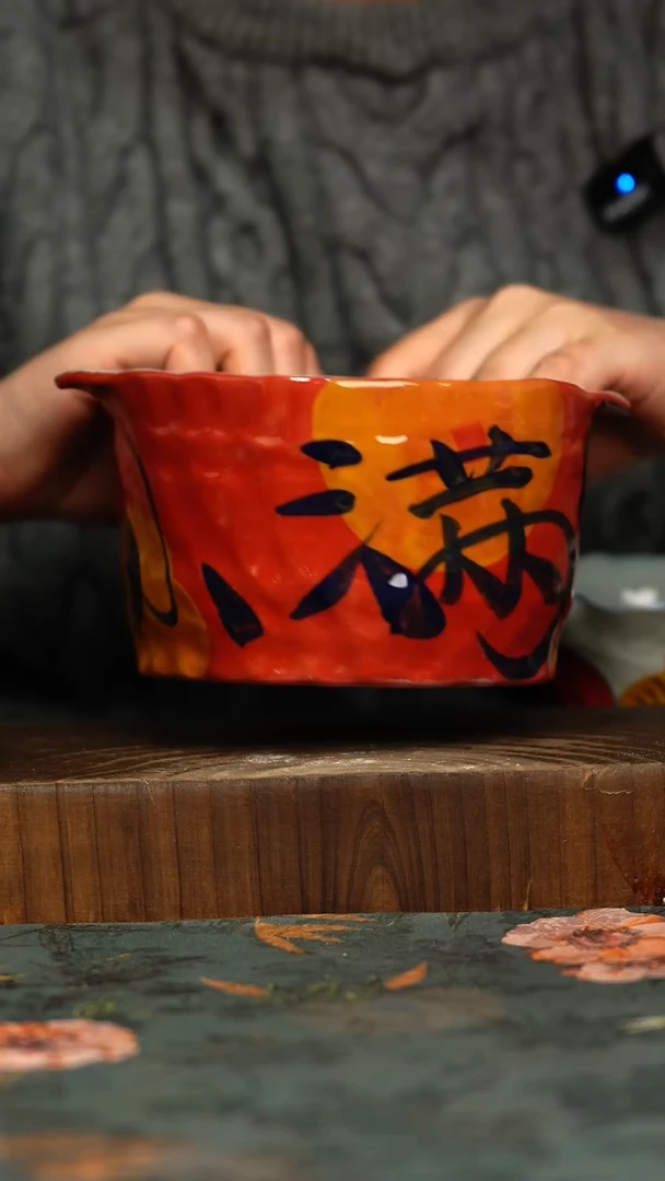 杯釉下彩手工手绘同款陶器