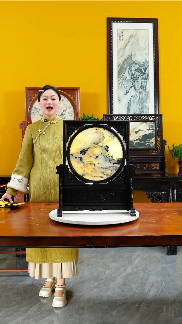 石材天然大理石画摆件